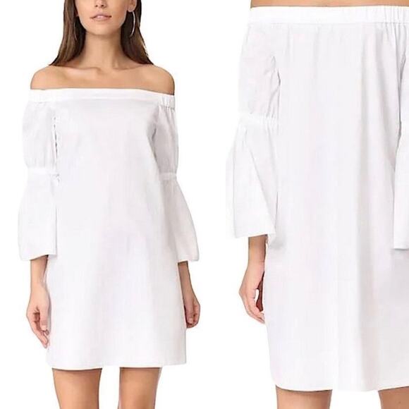 Tibi Cotton Off the Shoulder Mini Dress sz 6 - Picture 1 of 12